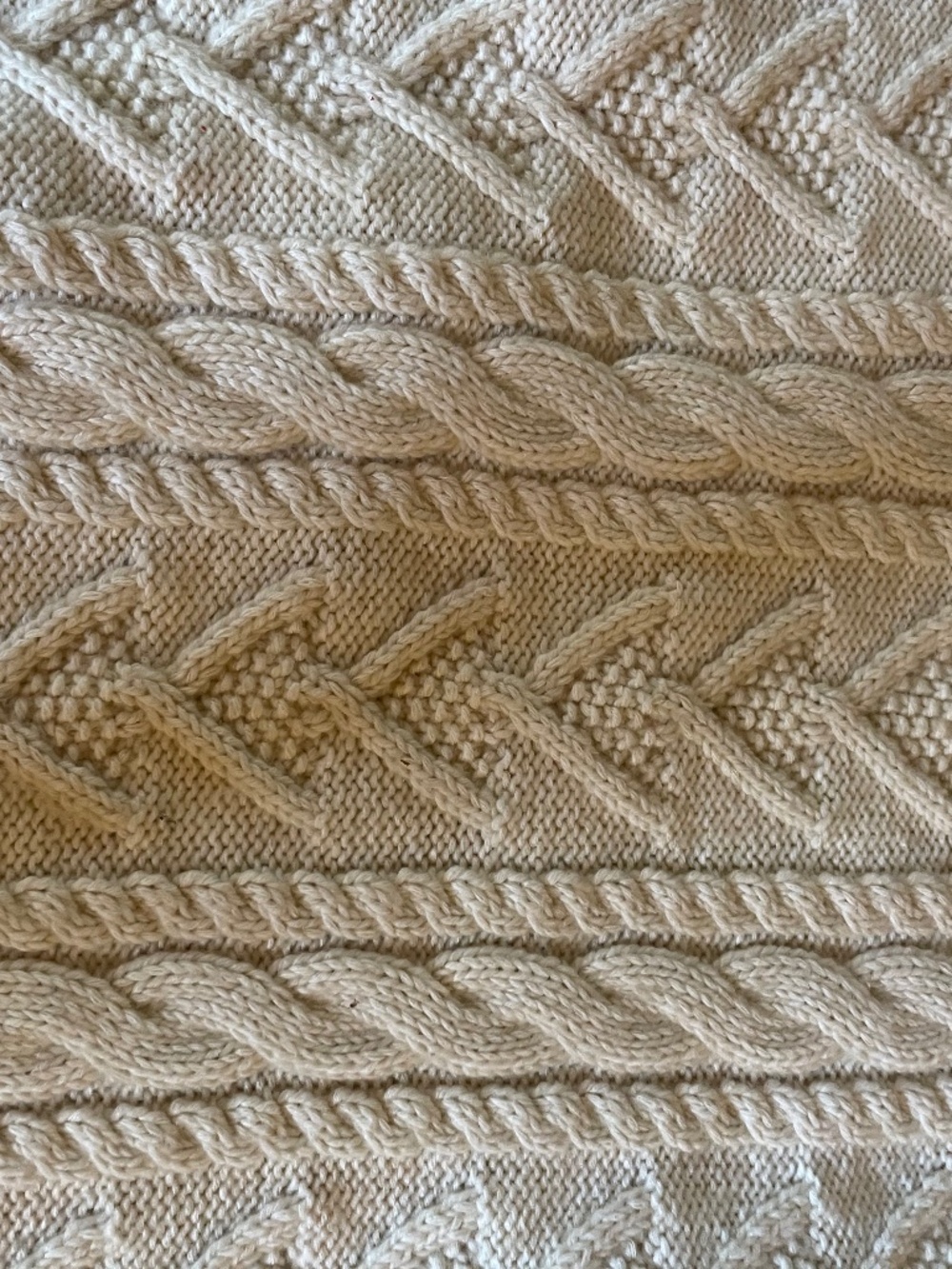Vintage Ralph Lauren Classic Ivory Cable Knit Sweater - Picture 2 of 8